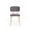 Scaun living/sufragerie Halmar K362, cadru metal, stil modern, 49x51x81x48cm, textil, gri