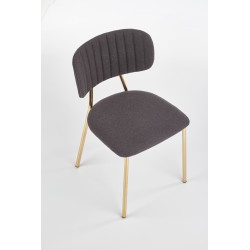 Scaun living/sufragerie Halmar K362, cadru metal,  stil modern, 49x51x81x48cm, textil, gri