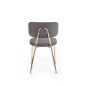 Scaun modern de living, cadru metalic auriu, tapiterie gri, 49x51x81x48 cm Scaun modern de living, cadru metalic auriu, tapiterie gri, 49x51x81x48 cm