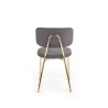 Scaun living/sufragerie Halmar K362, cadru metal, stil modern, 49x51x81x48cm, textil, gri