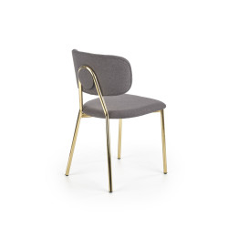 Scaun living/sufragerie Halmar K362, cadru metal,  stil modern, 49x51x81x48cm, textil, gri
