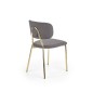 Scaun modern de living, cadru metalic auriu, tapiterie gri, 49x51x81x48 cm Scaun modern de living, cadru metalic auriu, tapiterie gri, 49x51x81x48 cm
