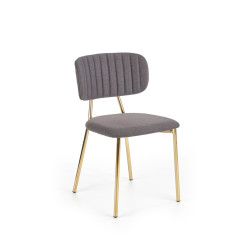 Scaun living/sufragerie Halmar K362, cadru metal,  stil modern, 49x51x81x48cm, textil, gri