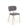 Scaun living/sufragerie Halmar K362, cadru metal, stil modern, 49x51x81x48cm, textil, gri