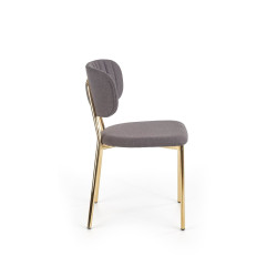 Scaun living/sufragerie Halmar K362, cadru metal,  stil modern, 49x51x81x48cm, textil, gri