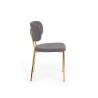 Scaun living/sufragerie Halmar K362, cadru metal, stil modern, 49x51x81x48cm, textil, gri