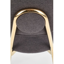 Scaun living/sufragerie Halmar K362, cadru metal,  stil modern, 49x51x81x48cm, textil, gri