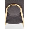 Scaun living/sufragerie Halmar K362, cadru metal, stil modern, 49x51x81x48cm, textil, gri