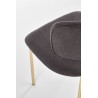 Scaun living/sufragerie Halmar K362, cadru metal, stil modern, 49x51x81x48cm, textil, gri