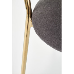Scaun living/sufragerie Halmar K362, cadru metal,  stil modern, 49x51x81x48cm, textil, gri