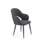 Scaun sufragerie, tapitat cu catifea gri, cadru metalic, stil modern, inaltime 88 cm Scaun sufragerie, tapitat cu catifea gri, cadru metalic, stil modern, inaltime 88 cm