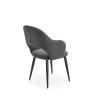 Scaun living/sufragerie Halmar K364, cadru metal, stil modern, 55x55x88x47cm, textil, gri