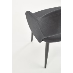 Scaun living/sufragerie Halmar K364, cadru metal,  stil modern, 55x55x88x47cm, textil, gri