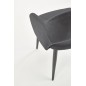 Scaun sufragerie, tapitat cu catifea gri, cadru metalic, stil modern, inaltime 88 cm Scaun sufragerie, tapitat cu catifea gri, cadru metalic, stil modern, inaltime 88 cm