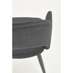 Scaun living/sufragerie Halmar K364, cadru metal,  stil modern, 55x55x88x47cm, textil, gri