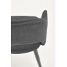Scaun living/sufragerie Halmar K364, cadru metal, stil modern, 55x55x88x47cm, textil, gri