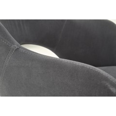 Scaun living/sufragerie Halmar K364, cadru metal,  stil modern, 55x55x88x47cm, textil, gri