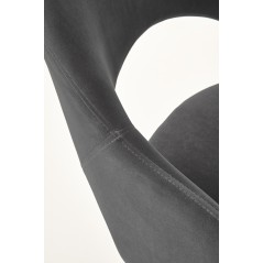 Scaun living/sufragerie Halmar K364, cadru metal,  stil modern, 55x55x88x47cm, textil, gri