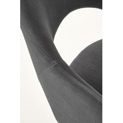 Scaun living/sufragerie Halmar K364, cadru metal,  stil modern, 55x55x88x47cm, textil, gri