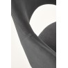 Scaun living/sufragerie Halmar K364, cadru metal, stil modern, 55x55x88x47cm, textil, gri