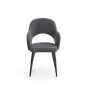 Scaun sufragerie, tapitat cu catifea gri, cadru metalic, stil modern, inaltime 88 cm Scaun sufragerie, tapitat cu catifea gri, cadru metalic, stil modern, inaltime 88 cm