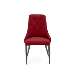 Scaun tapitat living/sufragerie Halmar K365, cadru metal, spatar matlasat, stil clasic, 52x57x90x46cm, stofa, rosu