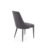 Scaun tapitat living/sufragerie Halmar K365, cadru metal, spatar matlasat, stil clasic, 52x57x90x46cm, stofa, gri