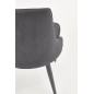 Scaun Iris, tapitat cu catifea, cadru otel, 52x57x90x46 cm, gri Scaun Iris, tapitat cu catifea, cadru otel, 52x57x90x46 cm, gri