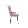 Scaun tapitat living/sufragerie Halmar K366, cadru metal, spatar matlasat, stil clasic, 52x58x92x46cm, catifea, bej