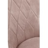 Scaun tapitat living/sufragerie Halmar K366, cadru metal, spatar matlasat, stil clasic, 52x58x92x46cm, catifea, bej