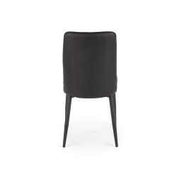 Scaun living/sufragerie Halmar K368, cadru metal,  stil clasic, 45x58x92x49cm, textil, gri