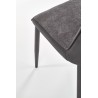 Scaun living/sufragerie Halmar K368, cadru metal, stil clasic, 45x58x92x49cm, textil, gri