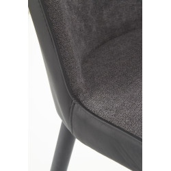 Scaun living/sufragerie Halmar K368, cadru metal,  stil clasic, 45x58x92x49cm, textil, gri