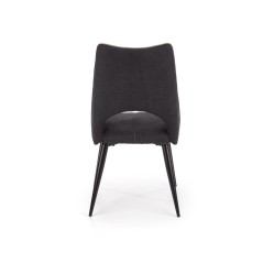 Scaun living/sufragerie Halmar K369, cadru metal,  stil clasic, 48x58x92x47cm, textil, gri