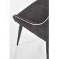 Scaun pentru living, cadru metal, stil clasic, tapiterie material textil, 48x58x92x47 cm, gri inchis Scaun pentru living, cadru metal, stil clasic, tapiterie material textil, 48x58x92x47 cm, gri inchis