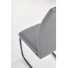 Scaun living/sufragerie Halmar K371, cadru metal,  stil modern, 42x55x100x47cm, piele, gri