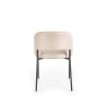 Scaun living/sufragerie Halmar K373, cadru metal, stil scandinav, 51x57x77x47cm, textil, bej