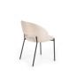 Scaun living Ellie, design scandinav, cadru metal, tapiterie material textil bej Scaun living Ellie, design scandinav, cadru metal, tapiterie material textil bej