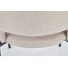 Scaun living/sufragerie Halmar K373, cadru metal, stil scandinav, 51x57x77x47cm, textil, bej
