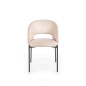 Scaun living Ellie, design scandinav, cadru metal, tapiterie material textil bej Scaun living Ellie, design scandinav, cadru metal, tapiterie material textil bej