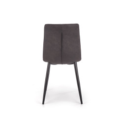 Scaun living/sufragerie Halmar K374, cadru metal,  stil clasic, 45x52x90x50cm, textil, gri