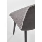 Scaun modern pentru dining, cadru otel, stil clasic, tapiterie textila si piele eco, 45x52x90x50 cm