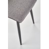 Scaun living/sufragerie Halmar K374, cadru metal,  stil clasic, 45x52x90x50cm, textil, gri