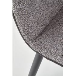 Scaun living/sufragerie Halmar K374, cadru metal,  stil clasic, 45x52x90x50cm, textil, gri