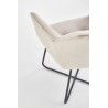 Scaun tapitat living/sufragerie Halmar K377, cadru metal,  stil modern, 60x62x81x49cm, stofa, bej