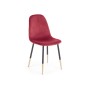 Scaun tapitat living, catifea glamour, cadru metal negru si auriu, 45x48x88x48 cm Scaun tapitat living, catifea glamour, cadru metal negru si auriu, 45x48x88x48 cm