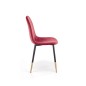 Scaun tapitat living, catifea glamour, cadru metal negru si auriu, 45x48x88x48 cm Scaun tapitat living, catifea glamour, cadru metal negru si auriu, 45x48x88x48 cm