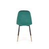 Scaun tapitat living/sufragerie Halmar K379, cadru metal, stil glamour, 45x48x88x48cm, catifea, verde