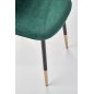 Scaun tapitat cu catifea, cadru metal negru si auriu, stil glamour, 45x48x88x48 cm, verde Scaun tapitat cu catifea, cadru metal negru si auriu, stil glamour, 45x48x88x48 cm, verde