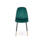 Scaun tapitat cu catifea, cadru metal negru si auriu, stil glamour, 45x48x88x48 cm, verde Scaun tapitat cu catifea, cadru metal negru si auriu, stil glamour, 45x48x88x48 cm, verde